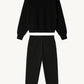 Happy Home centerpiece sweat set jet black back — limited edition mental health streetwear