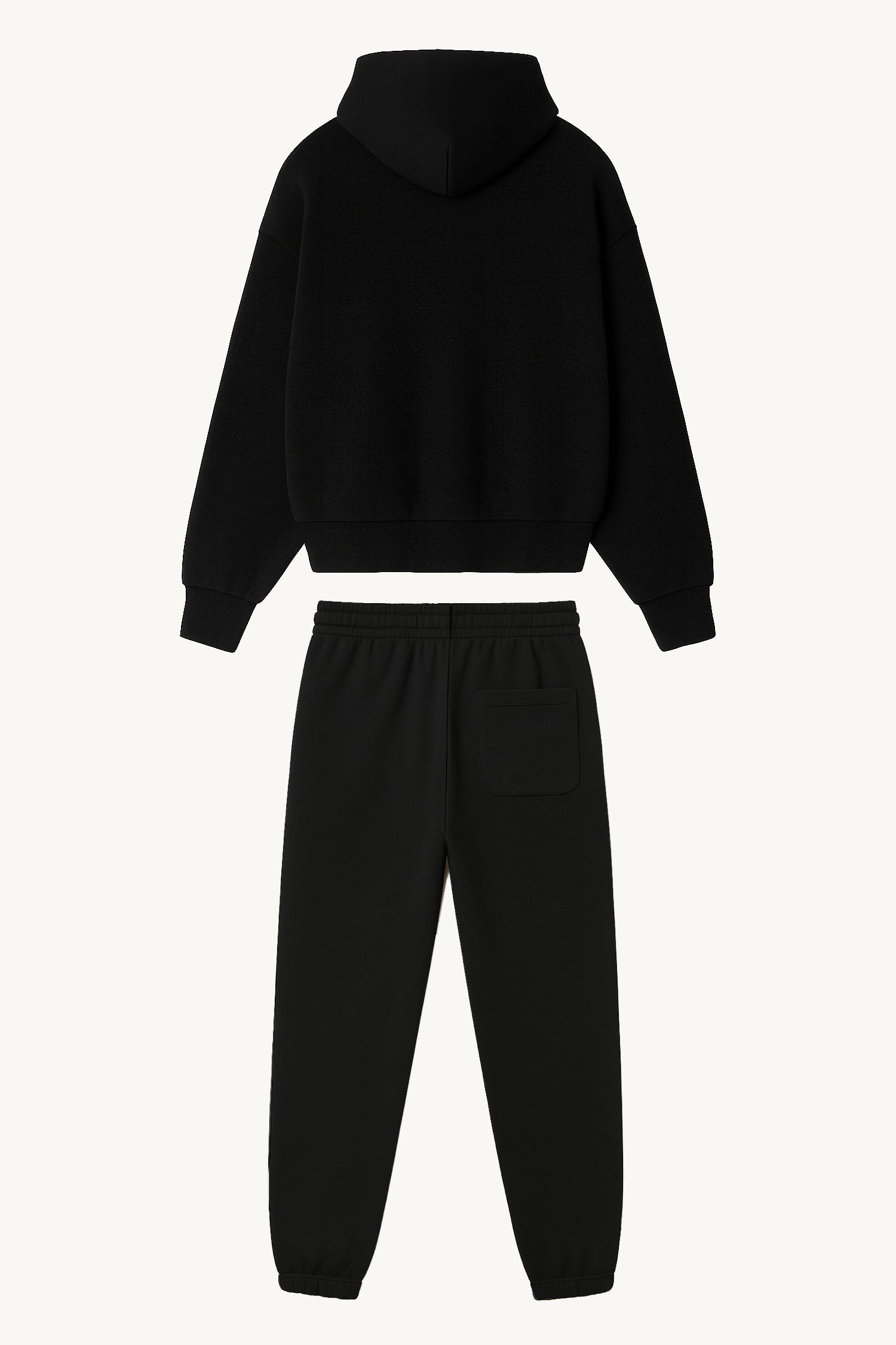 Happy Home centerpiece sweat set jet black back — limited edition mental health streetwear