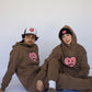 Happy Home centerpiece sweat set chocolate lifestyle — la clothing brand