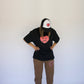 Happy Home jet black tee on model — limited drop no restock streetwear