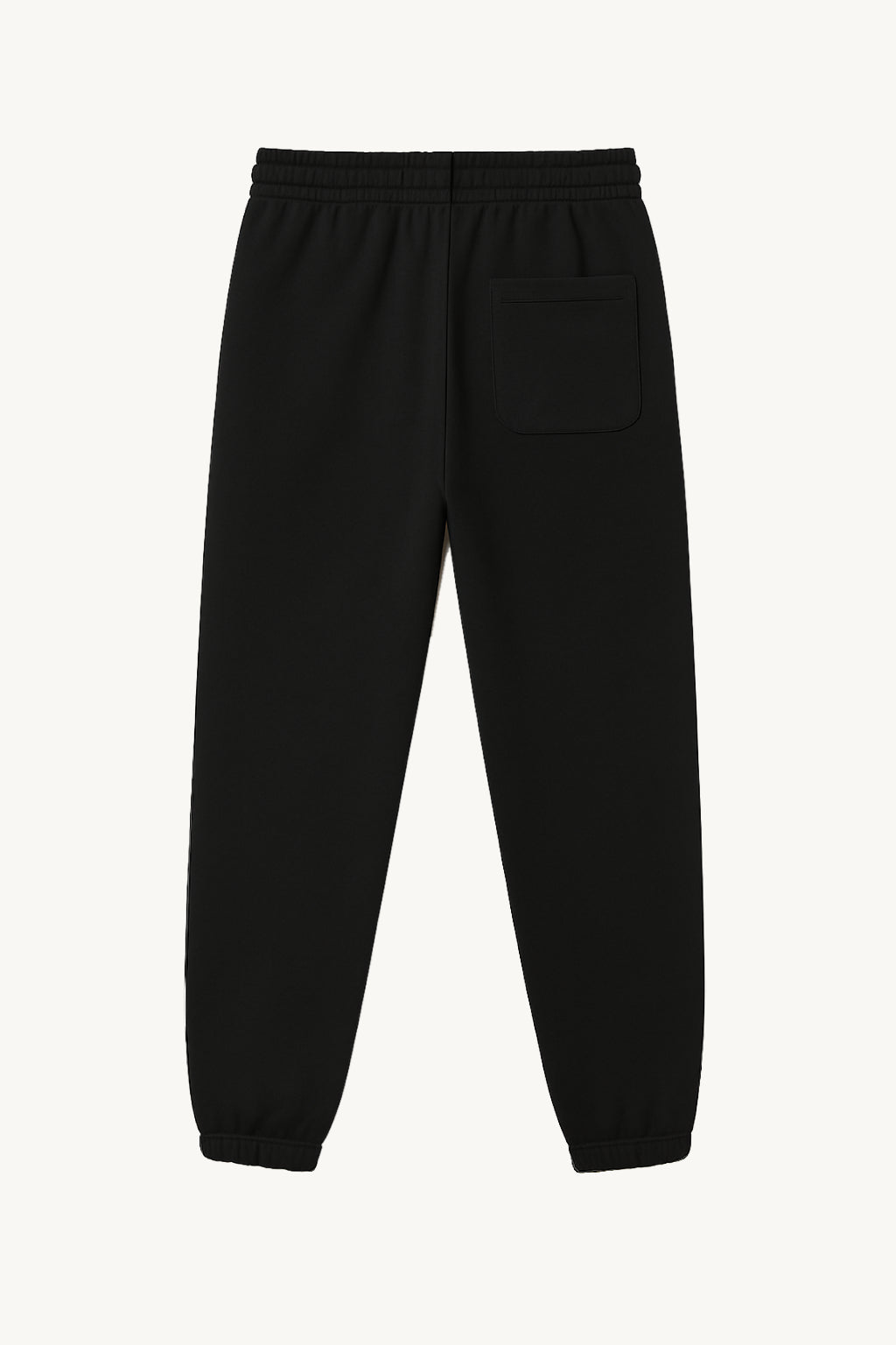 Happy Home centerpiece sweatpants jet black back — mental health streetwear brand