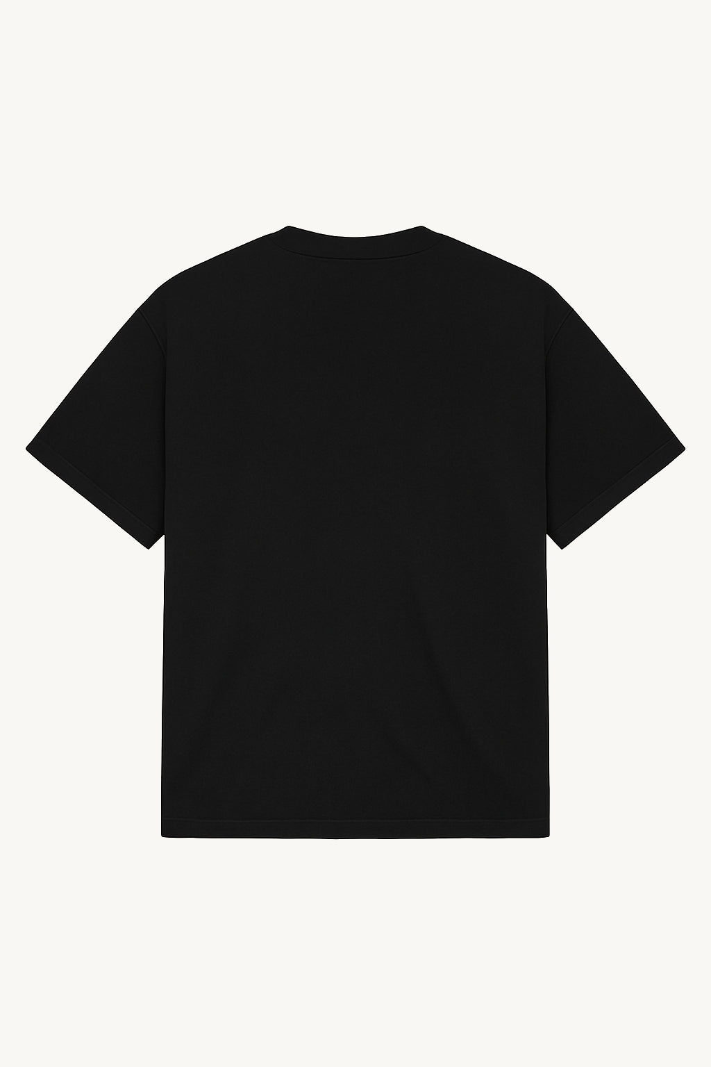 Happy Home centerpiece tee jet black back — oversized 90s fit mental health streetwear