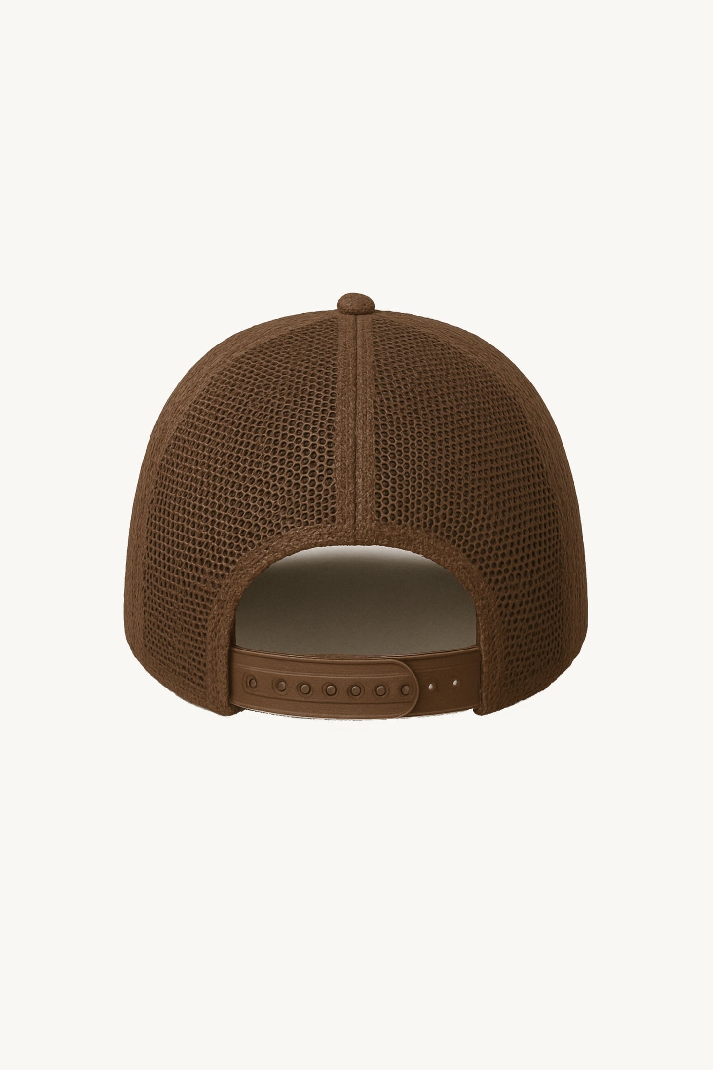 Happy Home centerpiece trucker hat chocolate back — founder-owned streetwear brand
