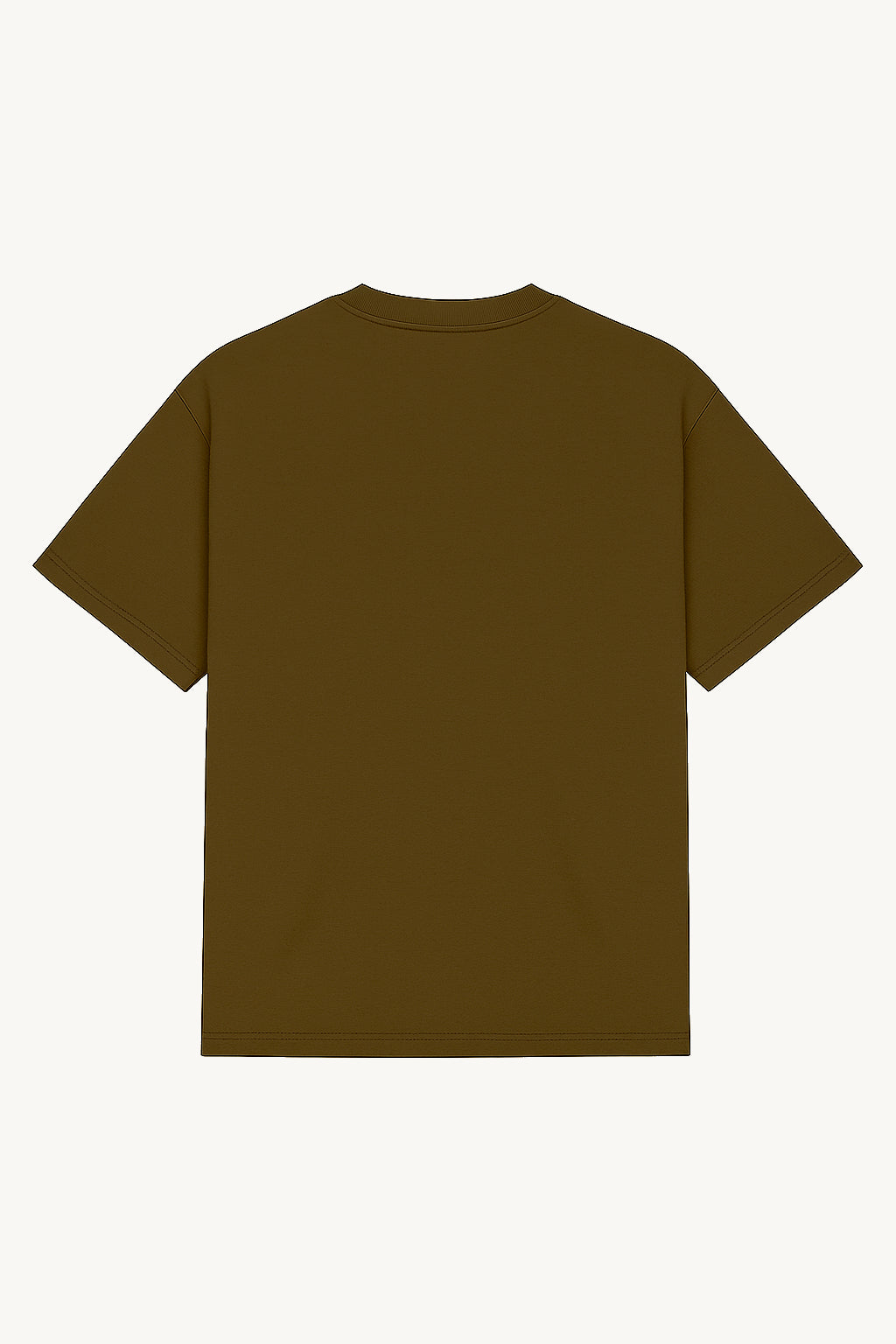 Happy Home centerpiece tee wood back — earthy minimal streetwear supports NAMI